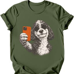 Sheepadoodle Selfie Dog T Shirt Gift For Dog Lover