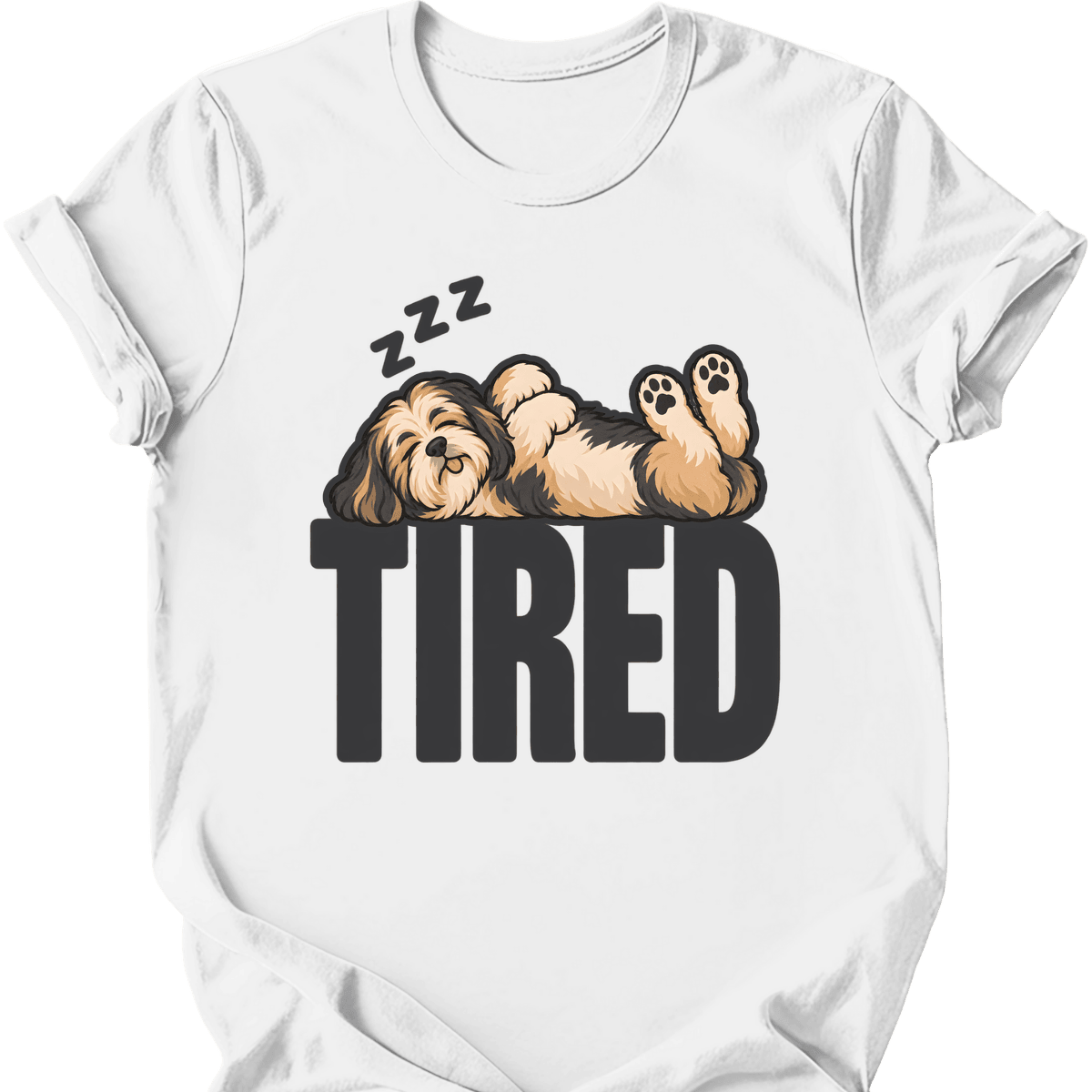 Tibetan Terrier Tired Dog T Shirt Gift For Dog Lover