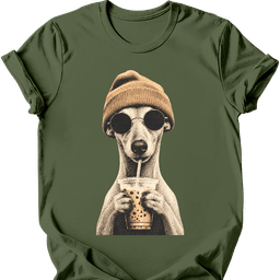 Whippet Hipster Dog T Shirt Gift For Dog Lover