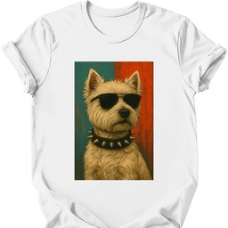 West Highland White Terrier Punk Dog T Shirt Gift For Dog Lover