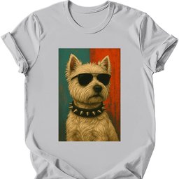 West Highland White Terrier Punk Dog T Shirt Gift For Dog Lover