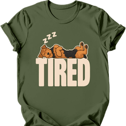 Welsh Terrier Tired Dog T Shirt Gift For Dog Lover