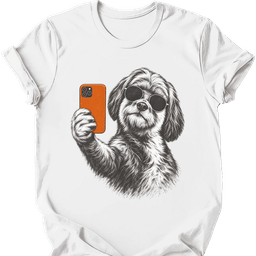 Tibetan Terrier Selfie Dog T Shirt Gift For Dog Lover