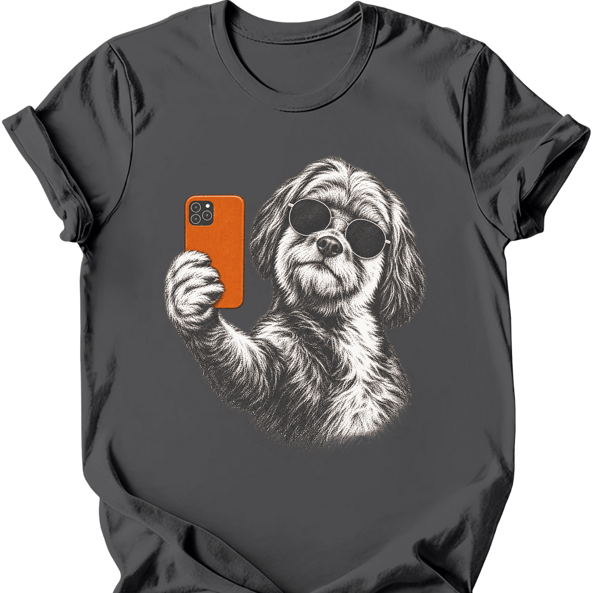 Tibetan Terrier Selfie Dog T Shirt Gift For Dog Lover