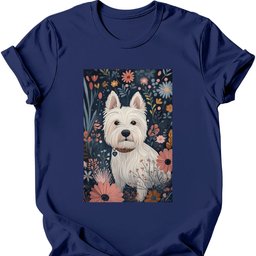 West Highland White Terrier Boho Dog T Shirt Gift For Dog Lover