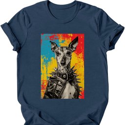 Whippet Punk Dog T Shirt Gift For Dog Lover