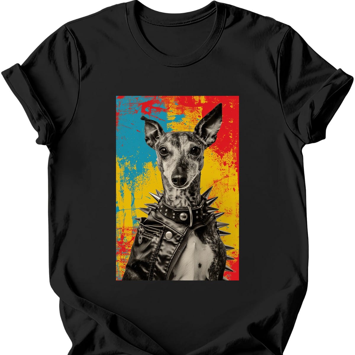 Whippet Punk Dog T Shirt Gift For Dog Lover