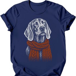 Weimaraner Winter Dog T Shirt Gift For Dog Lover