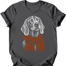 Weimaraner Winter Dog T Shirt Gift For Dog Lover