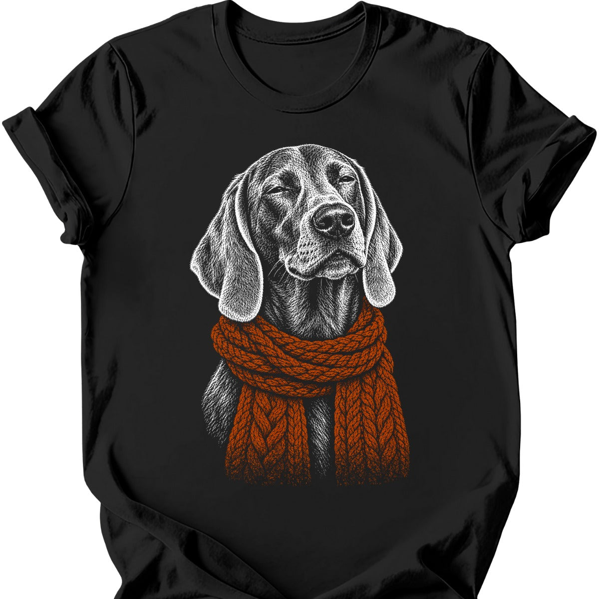 Weimaraner Winter Dog T Shirt Gift For Dog Lover