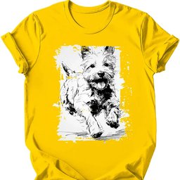 West Highland White Terrier Running Dog T Shirt Gift For Dog Lover