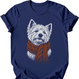 West Highland White Terrier Winter Dog T Shirt Gift For Dog Lover