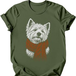 West Highland White Terrier Winter Dog T Shirt Gift For Dog Lover