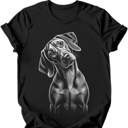 Vizsla Tilted Dog T Shirt Gift For Dog Lover