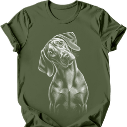 Vizsla Tilted Dog T Shirt Gift For Dog Lover