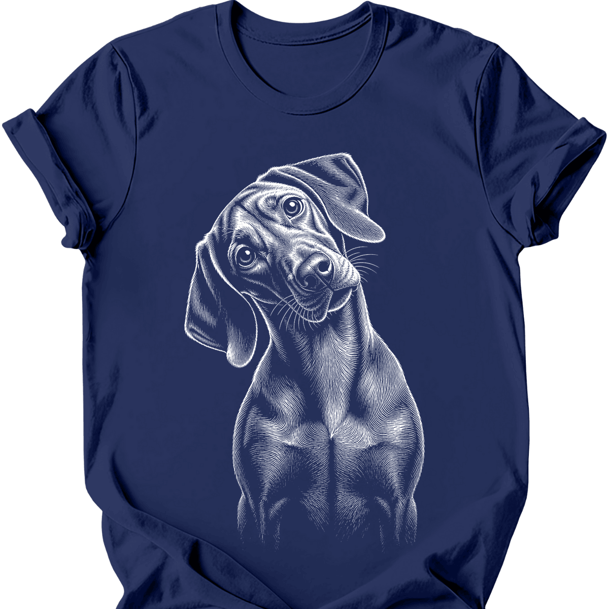 Vizsla Tilted Dog T Shirt Gift For Dog Lover