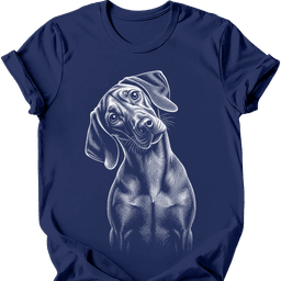 Vizsla Tilted Dog T Shirt Gift For Dog Lover