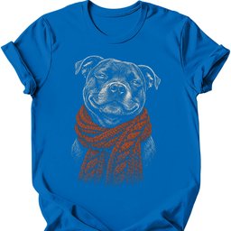Staffordshire Bull Terrier Winter Dog T Shirt Gift For Dog Lover