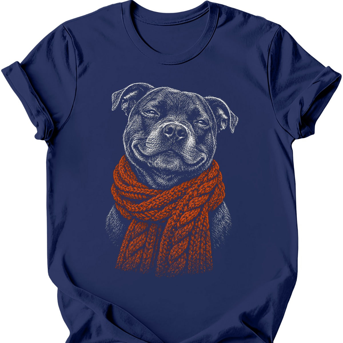 Staffordshire Bull Terrier Winter Dog T Shirt Gift For Dog Lover