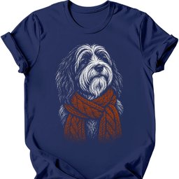 Tibetan Terrier Winter Dog T Shirt Gift For Dog Lover