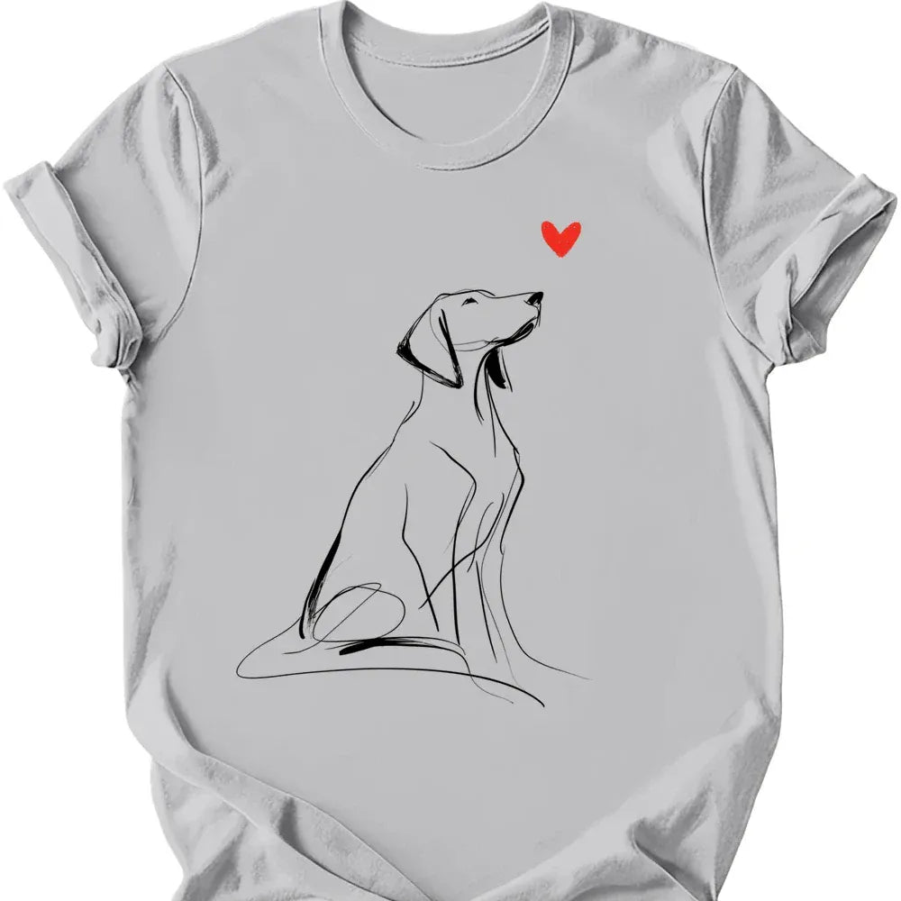 Vizsla Sketch Dog T Shirt Gift For Dog Lover