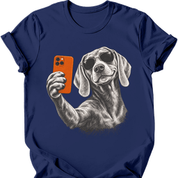 Weimaraner Selfie Dog T Shirt Gift For Dog Lover