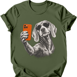 Weimaraner Selfie Dog T Shirt Gift For Dog Lover