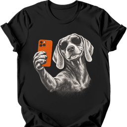 Weimaraner Selfie Dog T Shirt Gift For Dog Lover