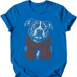 Staffordshire Pit Bull Winter Dog T Shirt Gift For Dog Lover