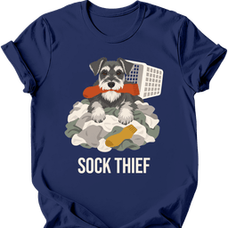 Standard Schnauzer Sock Thief T Shirt Gift For Dog Lover