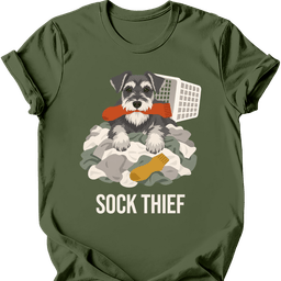 Standard Schnauzer Sock Thief T Shirt Gift For Dog Lover