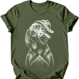 Weimaraner Tilted Dog T Shirt Gift For Dog Lover