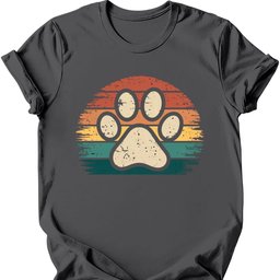 Vintage Paw T Shirt Gift For Dog Lover