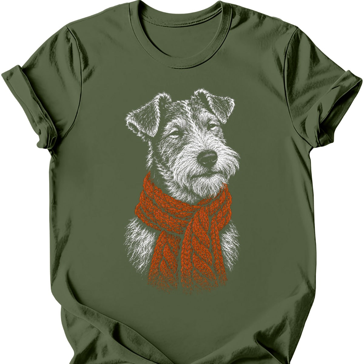 Wire Haired Fox Terrier Winter Dog T Shirt Gift For Dog Lover