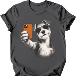 Wire Haired Fox Terrier Selfie Dog T Shirt Gift For Dog Lover