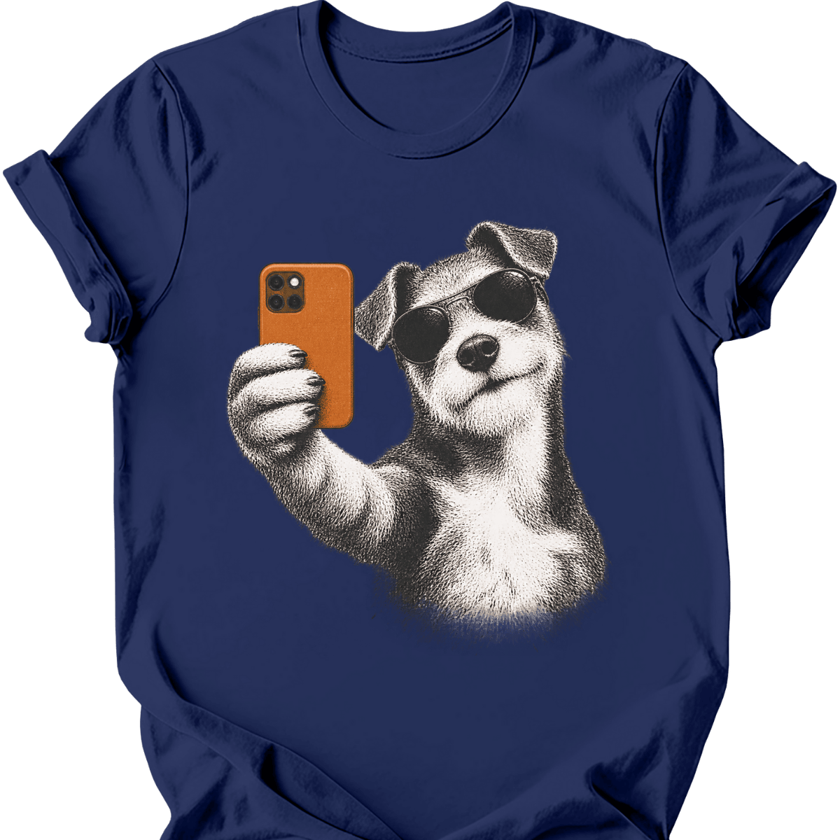 Wire Haired Fox Terrier Selfie Dog T Shirt Gift For Dog Lover