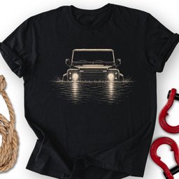 Landie In Flood T Shirt Gift For Offroad Enthusiast