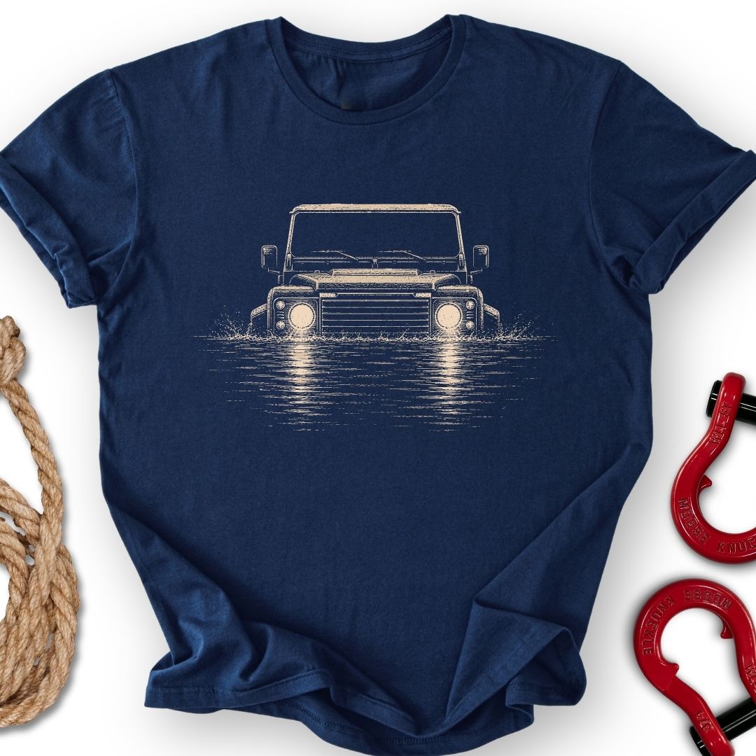 Landie In Flood T Shirt Gift For Offroad Enthusiast