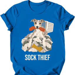 Whippet Sock Thief T Shirt Gift For Dog Lover