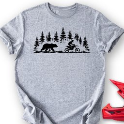 Bear X Bike T Shirt Gift For Offroad Enthusiast
