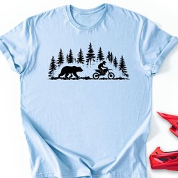 Bear X Bike T Shirt Gift For Offroad Enthusiast