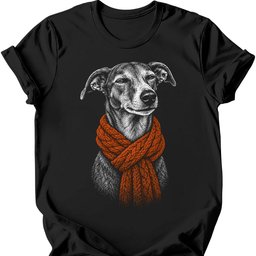 Whippet Winter Dog T Shirt Gift For Dog Lover