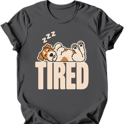 Wire Haired Fox Terrier Tired Dog T Shirt Gift For Dog Lover