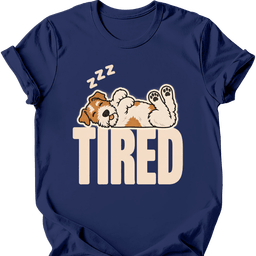 Wire Haired Fox Terrier Tired Dog T Shirt Gift For Dog Lover