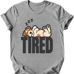 Wire Haired Fox Terrier Tired Dog T Shirt Gift For Dog Lover
