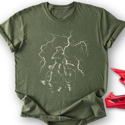 Lightning Bike T Shirt Gift For Offroad Enthusiast