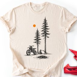 Bike And Camp T Shirt Gift For Offroad Enthusiast