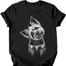 Yorkshire Terrier Tilted Dog T Shirt Gift For Dog Lover