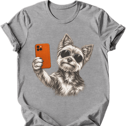 Yorkshire Terrier Selfie Dog T Shirt Gift For Dog Lover