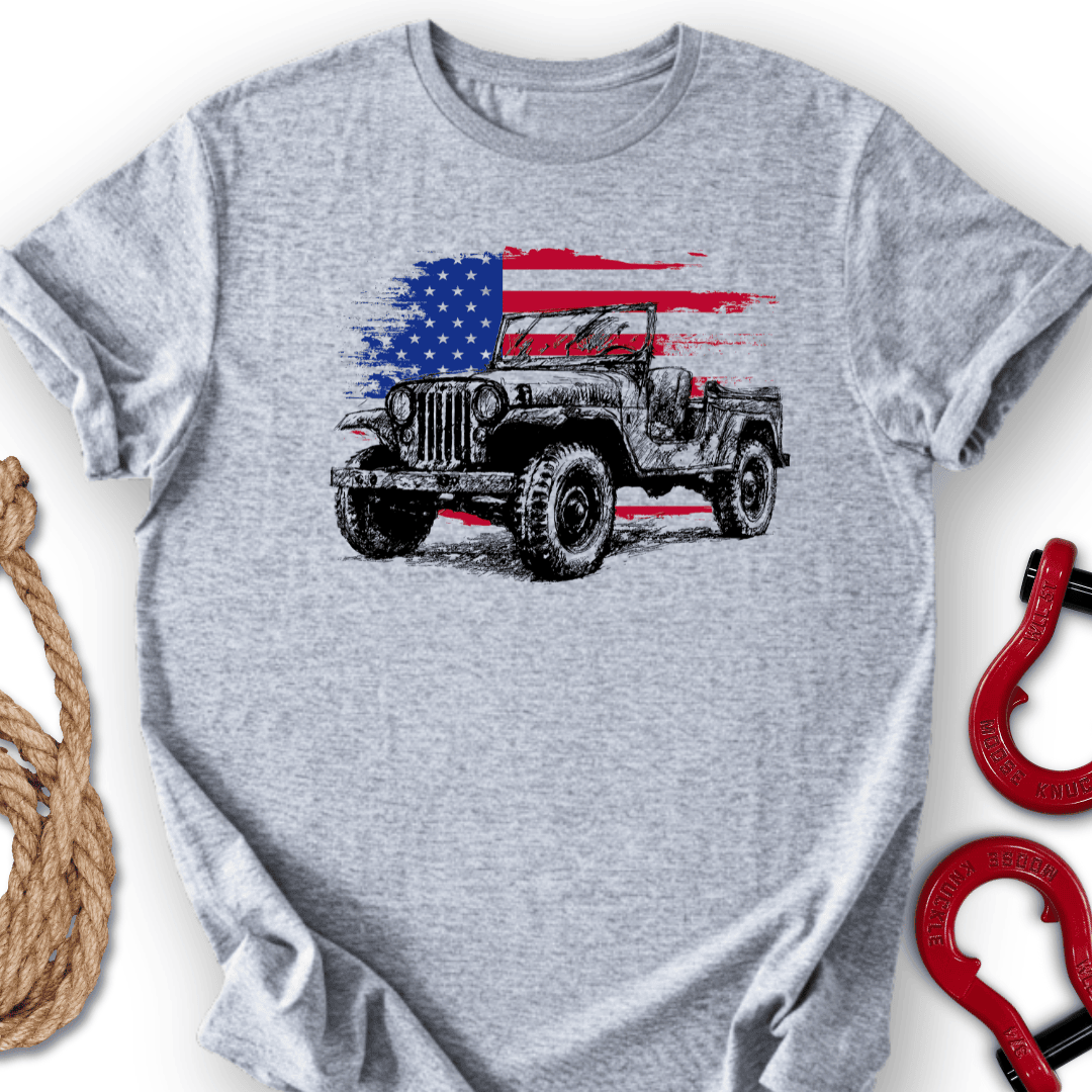Retro Patriot T Shirt Gift For Offroad Enthusiast